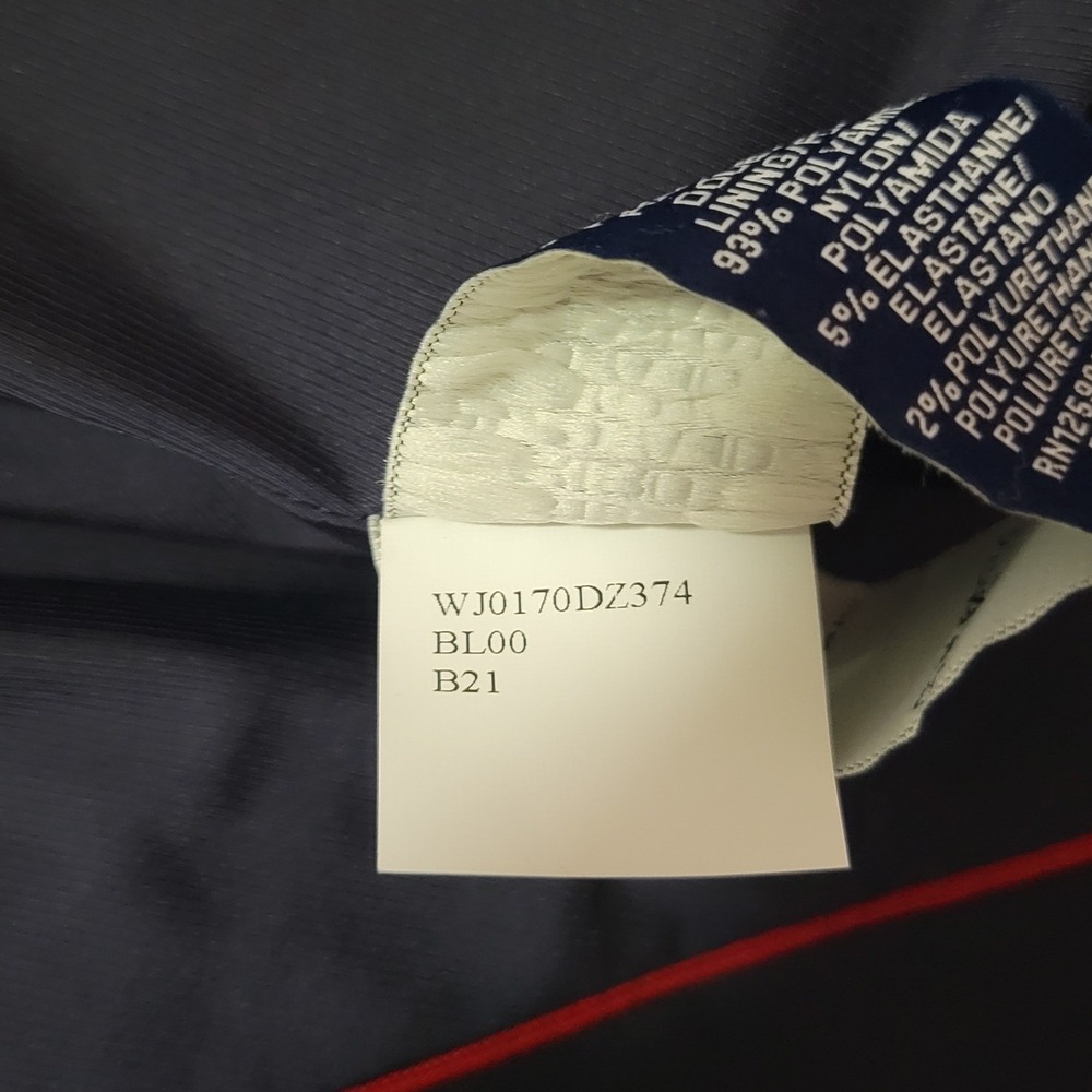 Façonnable Navy Blue Blazer Nylon Blend Puffer Two Button Jacket Size 8 - Picture 7 of 9